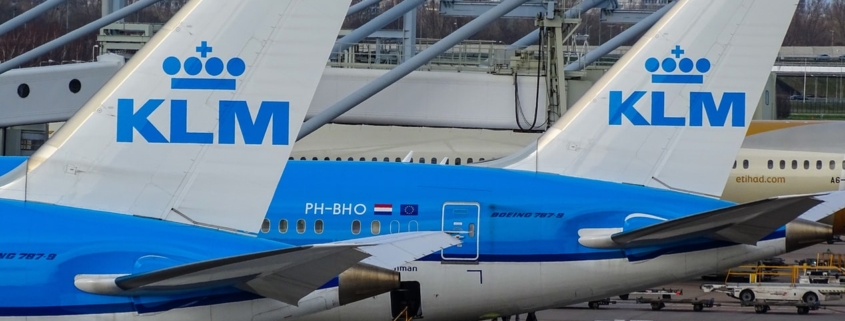 Самолеты KLM в аэропорту Амстердама Схипхол