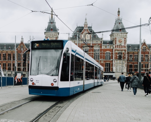 Трамвай в Амстердаме