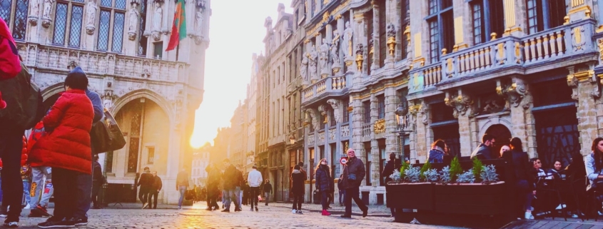 Фасады домов на Гранд Пляс в Брюсселе